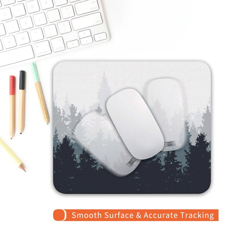 Armanza Square Mouse Pad Forest, Personalized Premium-Textured Custom Mouse Mat Design, Washable Mousepad Cloth, Non-Slip Rubber Base Computer Mouse Pads for Wireless Mouse - Image 4